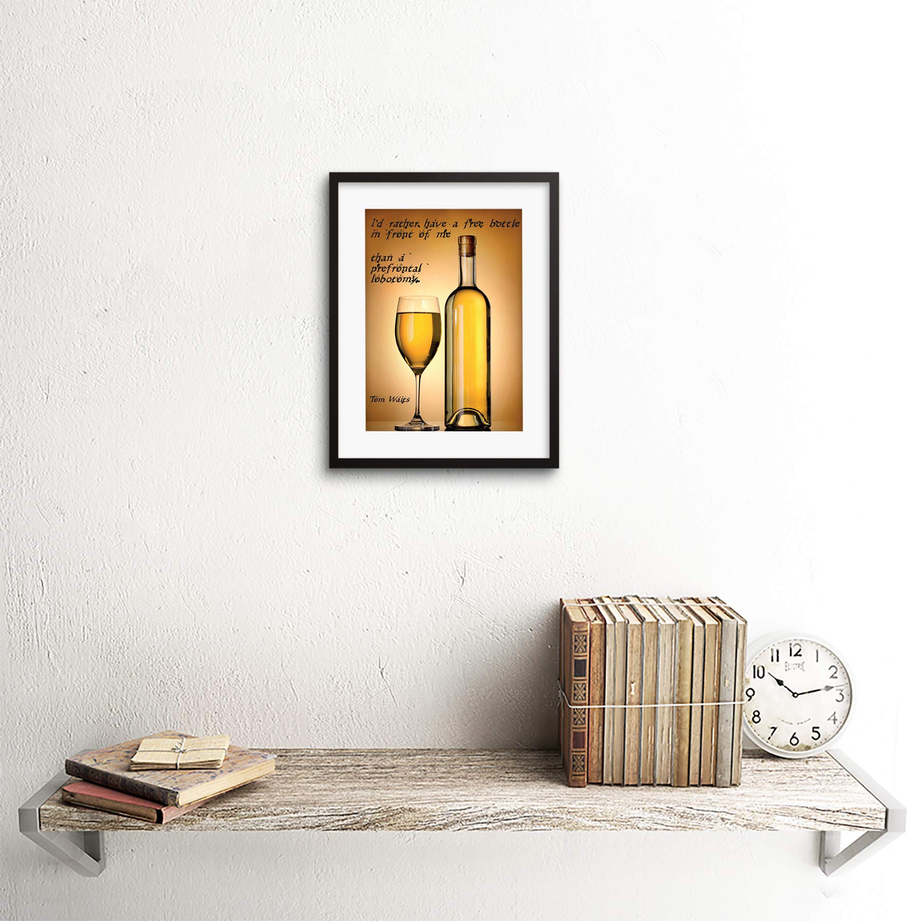 Tom Waits Quote Spoonerism 'Bottle in Front Lobotomy' Framed Art Print F97X6664 - Perfect for Music Lovers & Home Decor