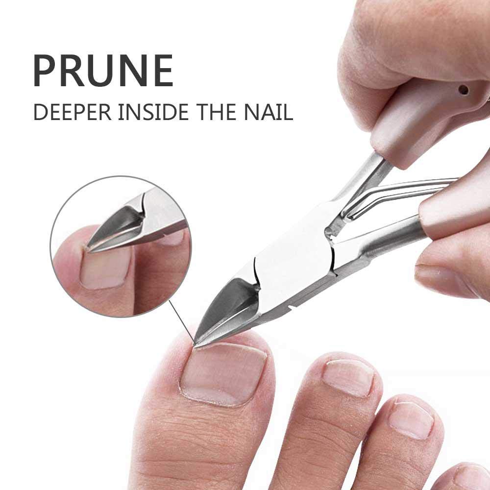 Heavy Duty Toenail Clipper for Ingrown & Thick Nails - Long Handle Pedicure Tool with Soft Grip for Seniors & Elderly Care - Perfect for Home Use, Foot Care & Podiatry Needs