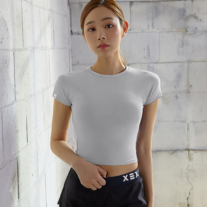 Sparky Women's Crop Top - Trendy Short Sleeve Summer T-Shirt for Casual Wear, Gym & Street Fashion