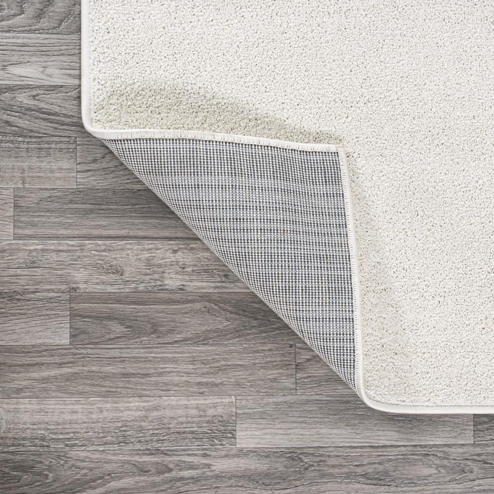 Soft Haze Solid Low Pile Area Rug in Cream - Perfect for Living Room, Bedroom & Nursery Decor