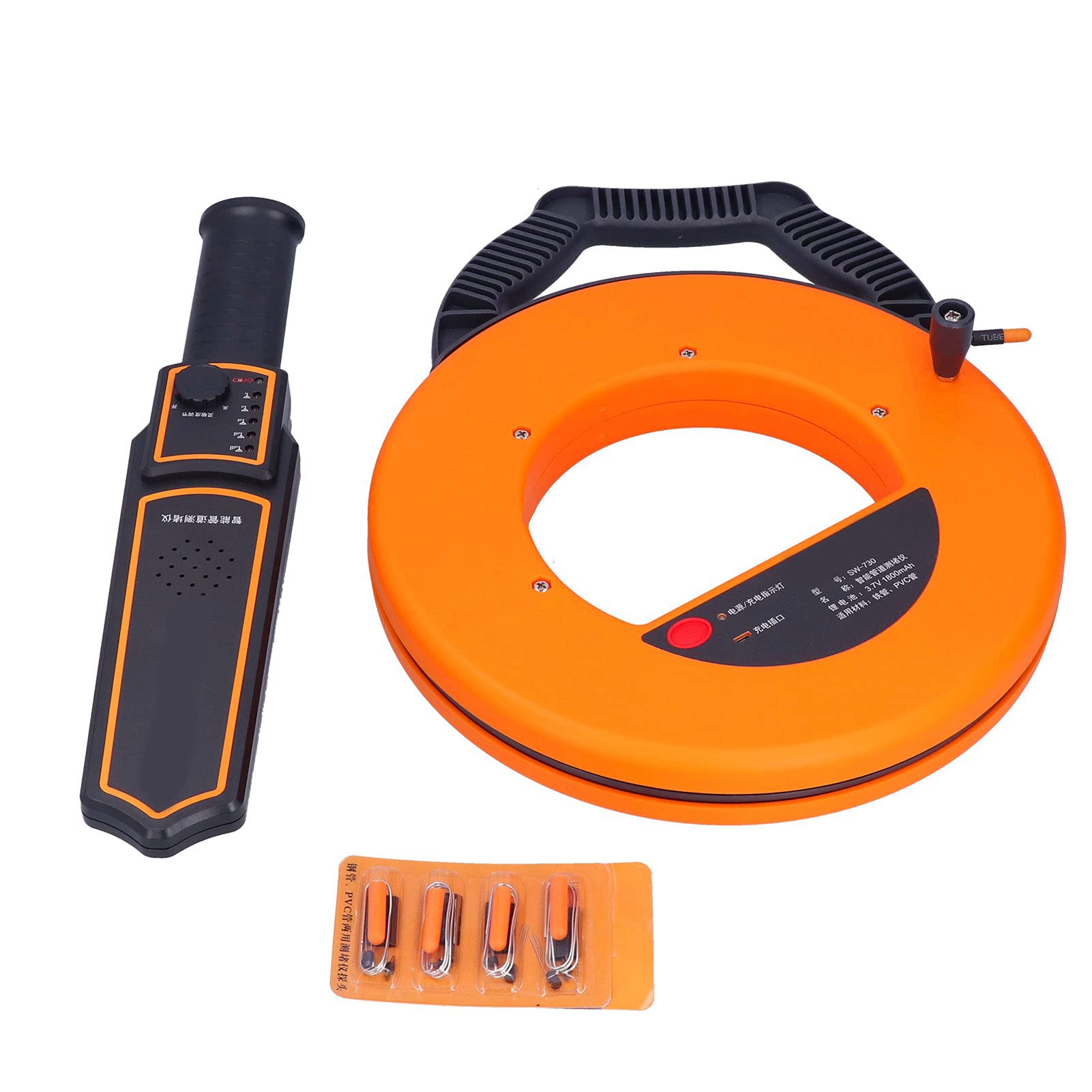5V Wall Pipe Blockage Detector - Waterproof Steel & PVC Pipe Scanner with 4 Probes | Pipeline Plugging Tester for Home Plumbing, HVAC & Drainage Systems | Detects Clogs in Kitchen Sinks, Bathroom Pipes & Sewer Lines
