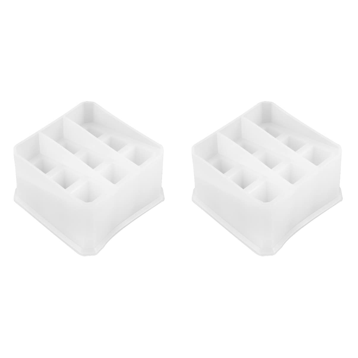 COHEALI 2-Piece Silicone Lipstick Box Molds - Resin Lipstick Storage Organizer & Holder for DIY Makeup Storage | Perfect for Crafting, Cosmetics Organization, and Resin Art Projects