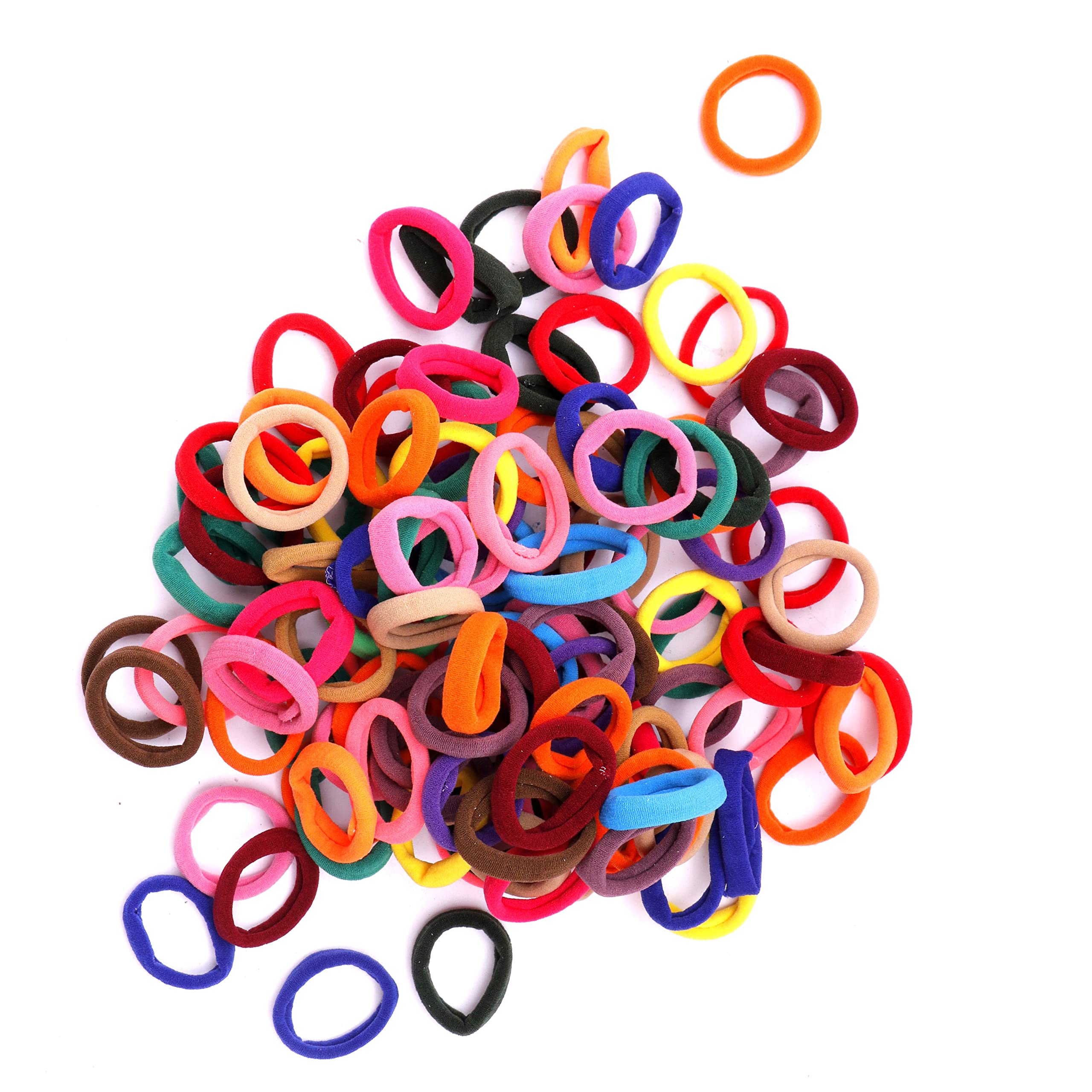 Parhon 50Pcs Colorful Hair Elastics - Soft Ponytail Holders & Hair Ties for Women & Girls - Perfect for School, Work, Gym & Everyday Styling
