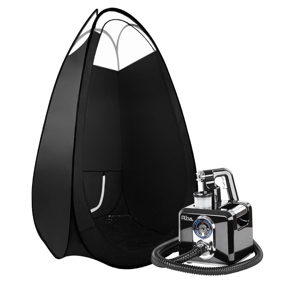 Professional HVLP Sunless Spray Tan Machine Kit with Tent & Gun - Salon, Home Use, Airbrush Tanning for Even Glow - Perfect for Self-Tanning, Spray Tan Business & Mobile Tanning Services