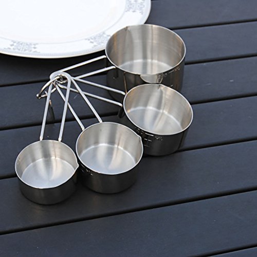 LISHONN Heavy Duty Stainless Steel Measuring Spoons and Cup Set - 8-Piece for Dry & Liquid Ingredients | Perfect for Baking, Cooking & Spice Storage | Dishwasher Safe Kitchen Essentials