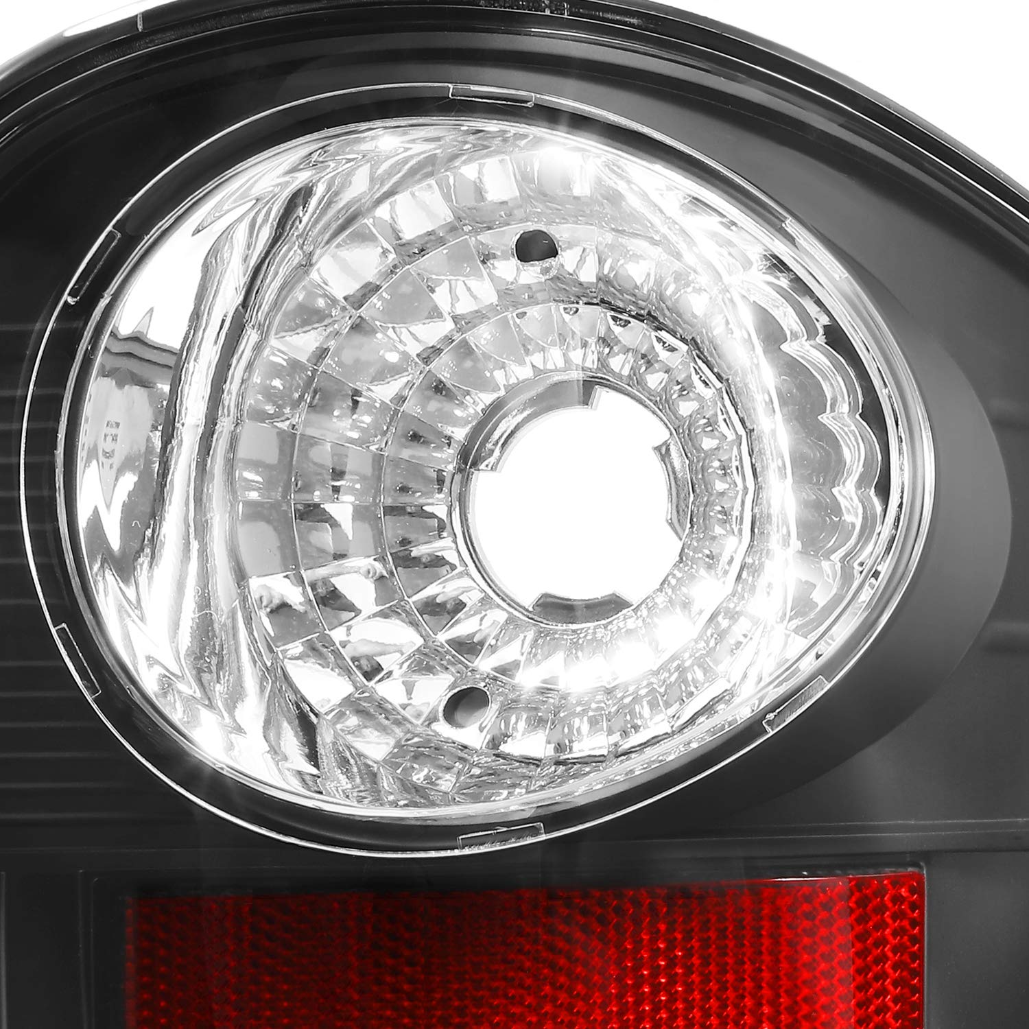 AKKON Black Tail Lights Lamp Pair for 2001-2003 Ford F-150 & 2004 F150 Heritage Flareside Pickup Truck - Replacement, Upgrade, Night Driving Safety