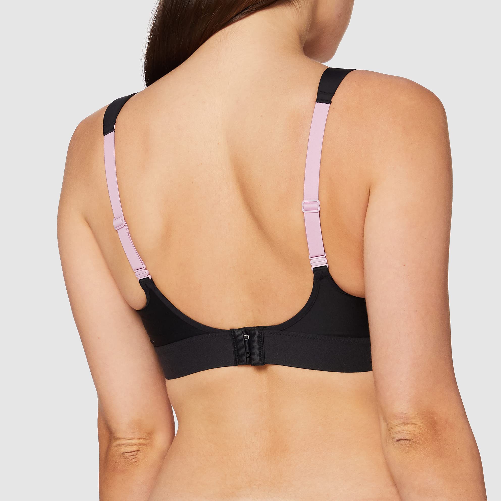 Triumph Triaction Hybrid Lite P Padded Non-Wired Sports Bra - Breathable Support for Running, Yoga & Gym Workouts - Black (0004) 38A CS