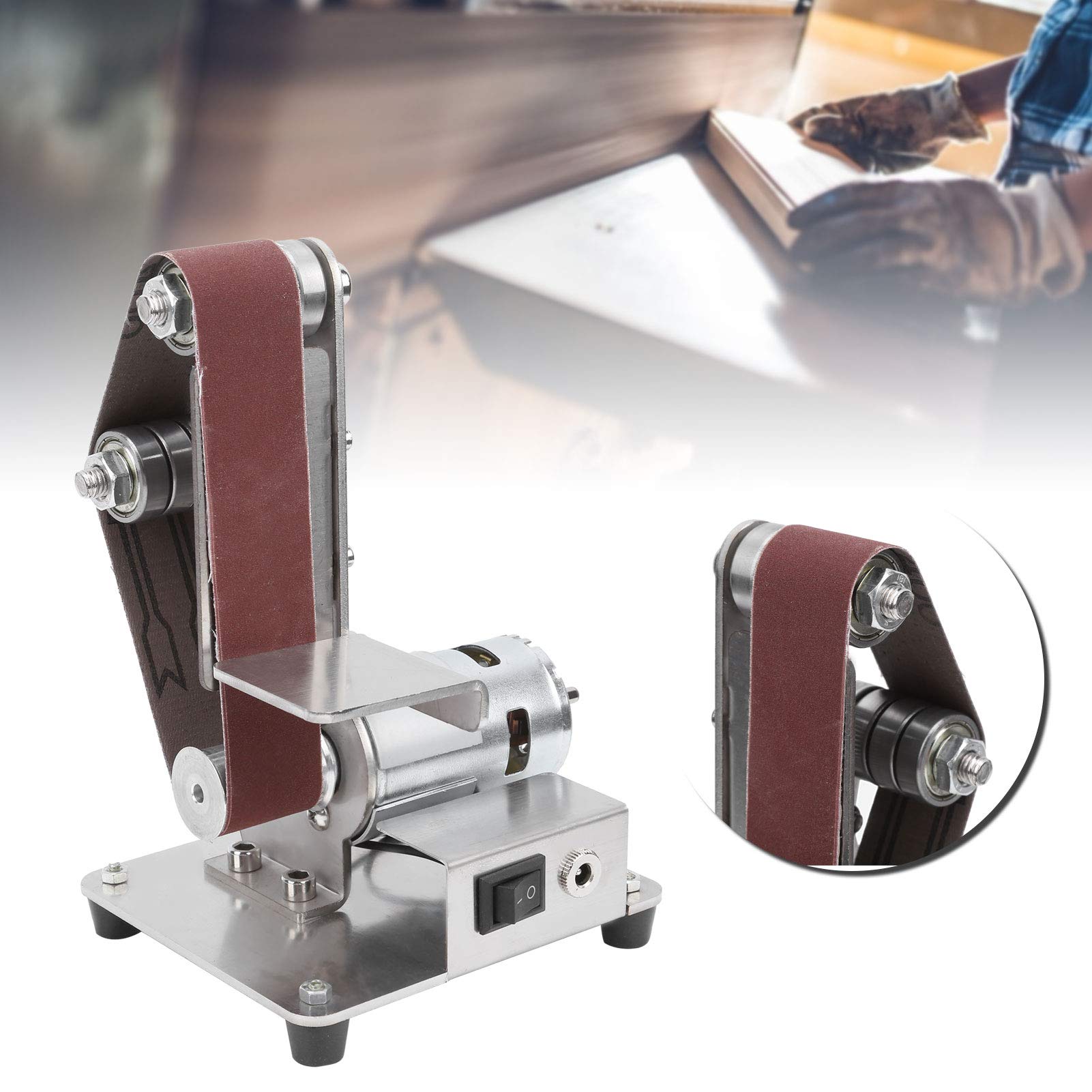 Mini Electric Belt Sander 775 - Multifunctional DIY Polishing & Grinding Machine, 110-240V (US Plug) - Perfect for Woodworking, Metal Polishing & Home DIY Projects