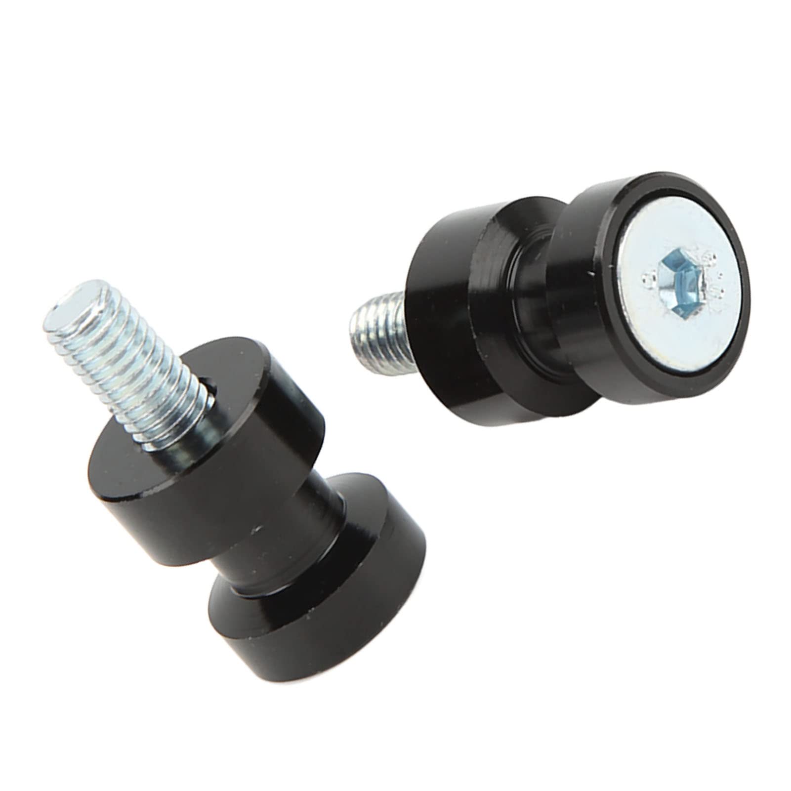 Qqmora Universal Motorcycle Paddock Stand Bobbins & Adaptors - Rustproof Swing Arm Spool for Motorbike Maintenance (Black) - Perfect for Bike Storage, Cleaning & Servicing