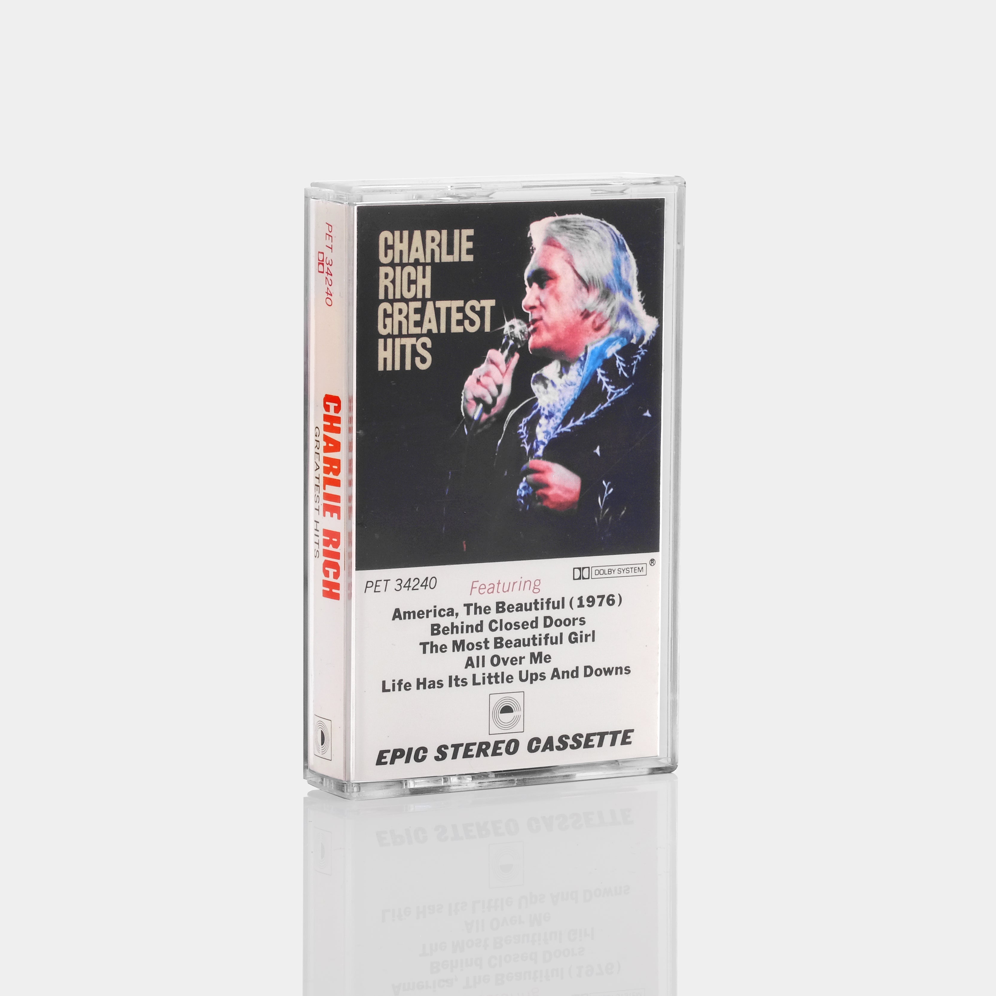 Charlie Rich Greatest Hits Cassette Tape - Vintage Country Music Collection for Car, Home & Retro Music Players