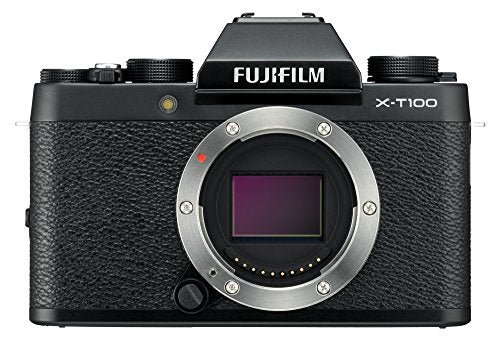 Fujifilm X-T100 Mirrorless Digital Camera Body (Black) - Compact & Lightweight for Travel, Vlogging & Street Photography