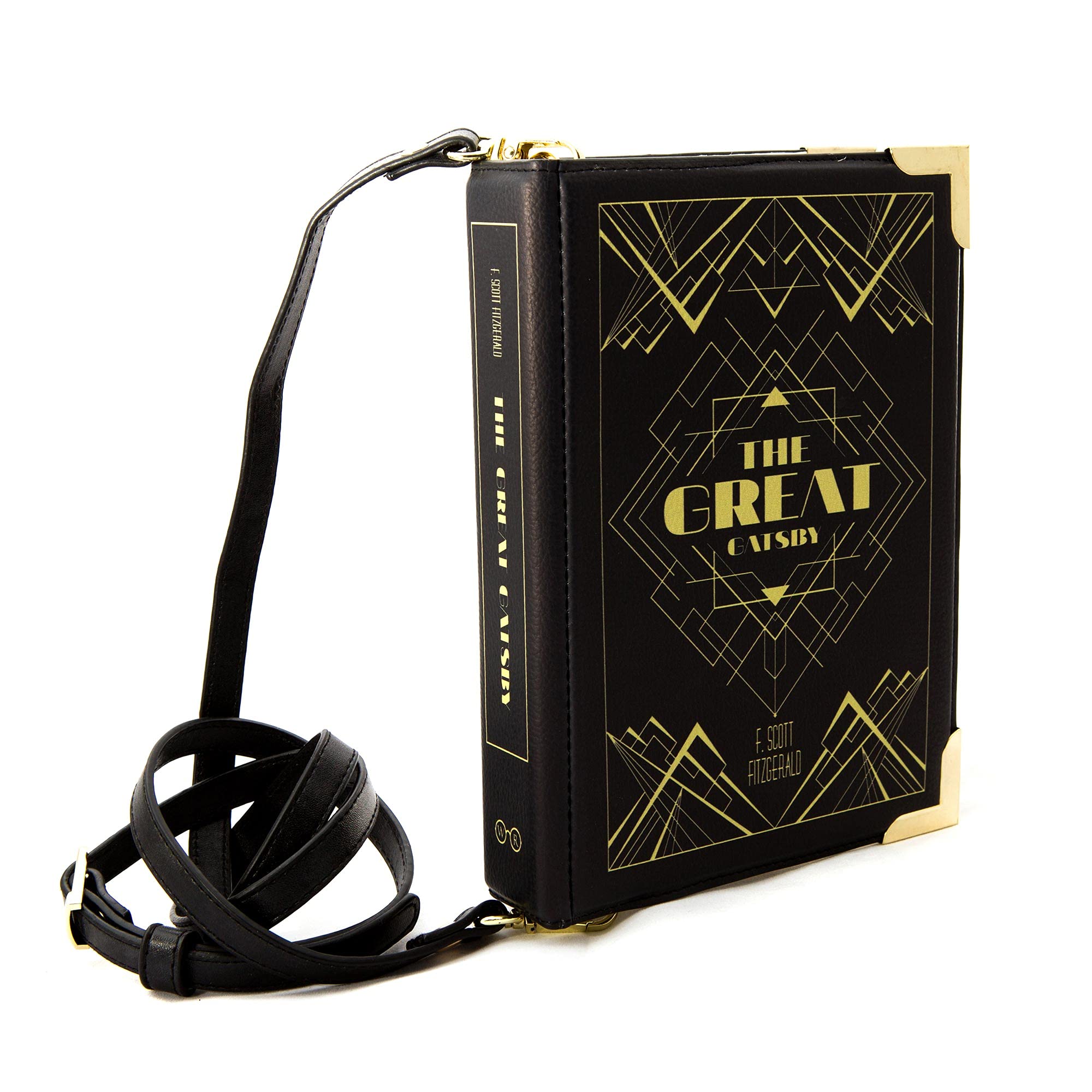 The Great Gatsby Vegan Leather Crossbody Purse for Women - Large Book Lover Handbag for Reading, Travel & Everyday Use