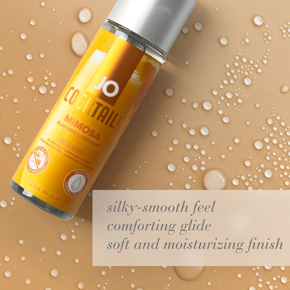 JO Cocktails Flavored Lubricant - Mimosa Flavor | Water-Based Personal Lubricant for Couples | Perfect for Romantic Nights & Sensual Massage