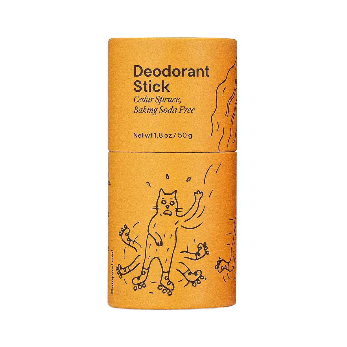 Natural Cedar Spruce Baking Soda Free Deodorant Stick for Men & Women - All-Day Odor Protection, Aluminum Free, Sensitive Skin Safe - Perfect for Gym, Work & Outdoor Activities