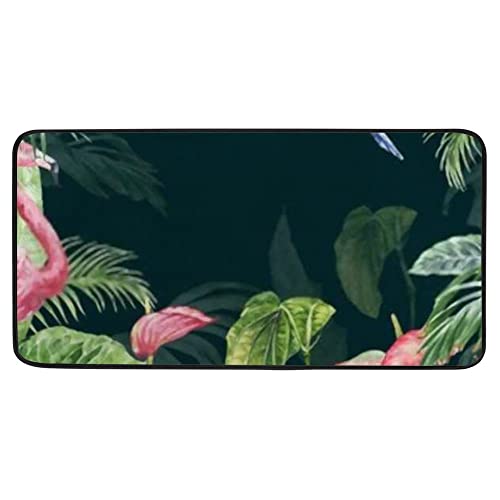Tropical Birds Leave Flowers Green