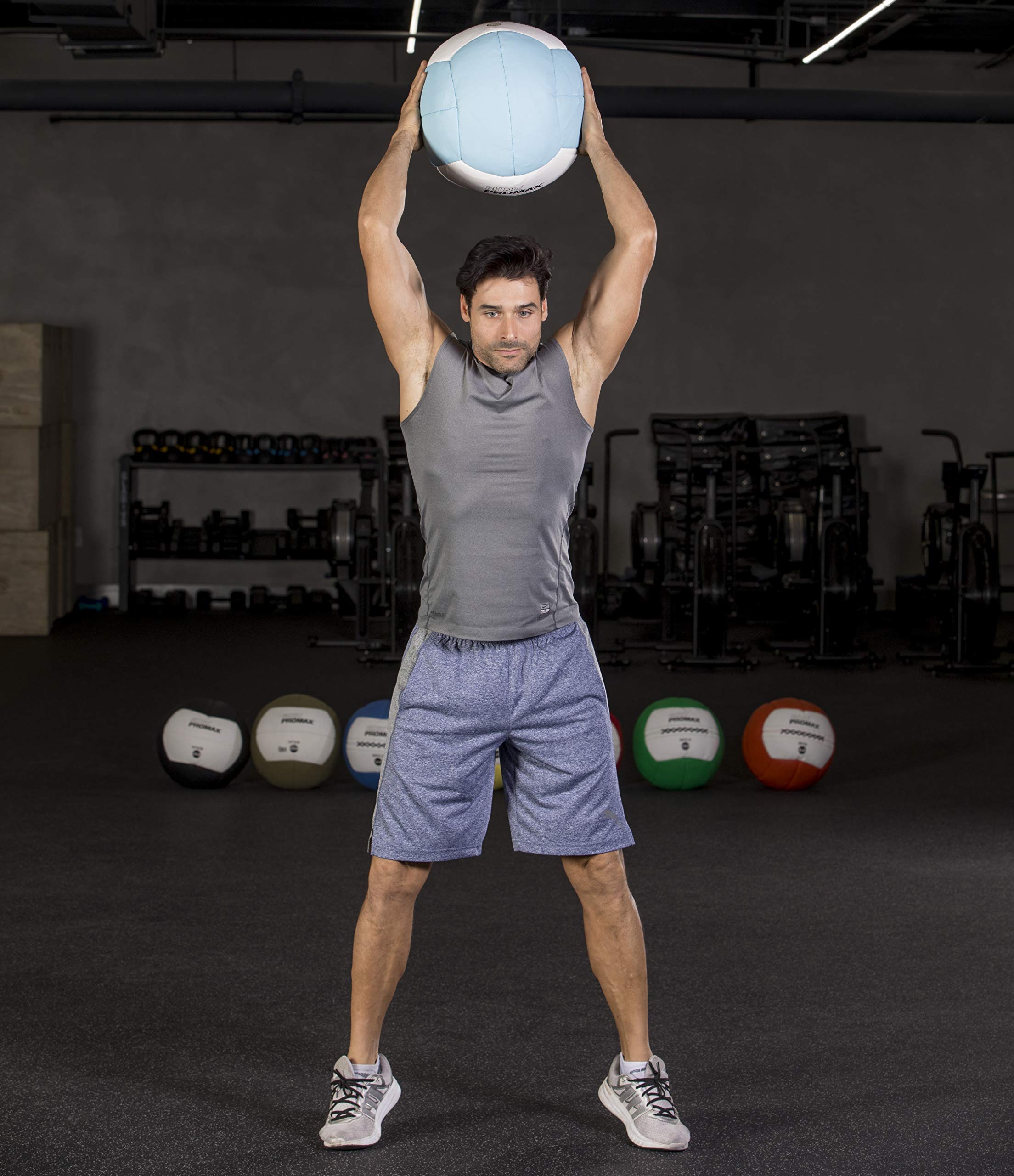 Champion Sports Rhino ProMax Slam Balls - 10 lb Soft Shell Medicine Ball with Non-Slip Grip for Weightlifting, CrossFit, Plyometrics & Home Gym Workouts - Perfect for Strength Training, HIIT & Functional Fitness Exercises
