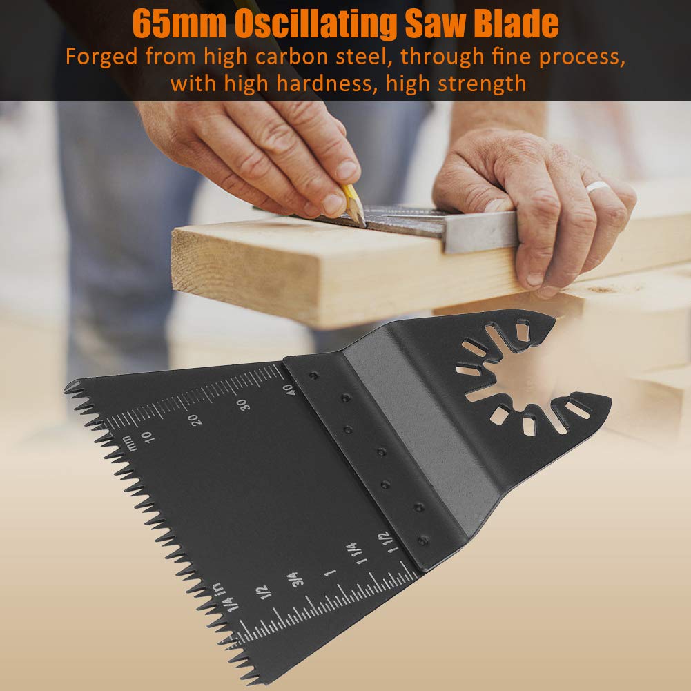 5Pcs 65mm Universal Oscillating Multi-Tool Blades Kit - Quick Release Saw Blades for Metal, Wood & Plastic Cutting, Sanding & Grinding - Perfect for DIY Projects, Home Renovations & Professional Woodworking