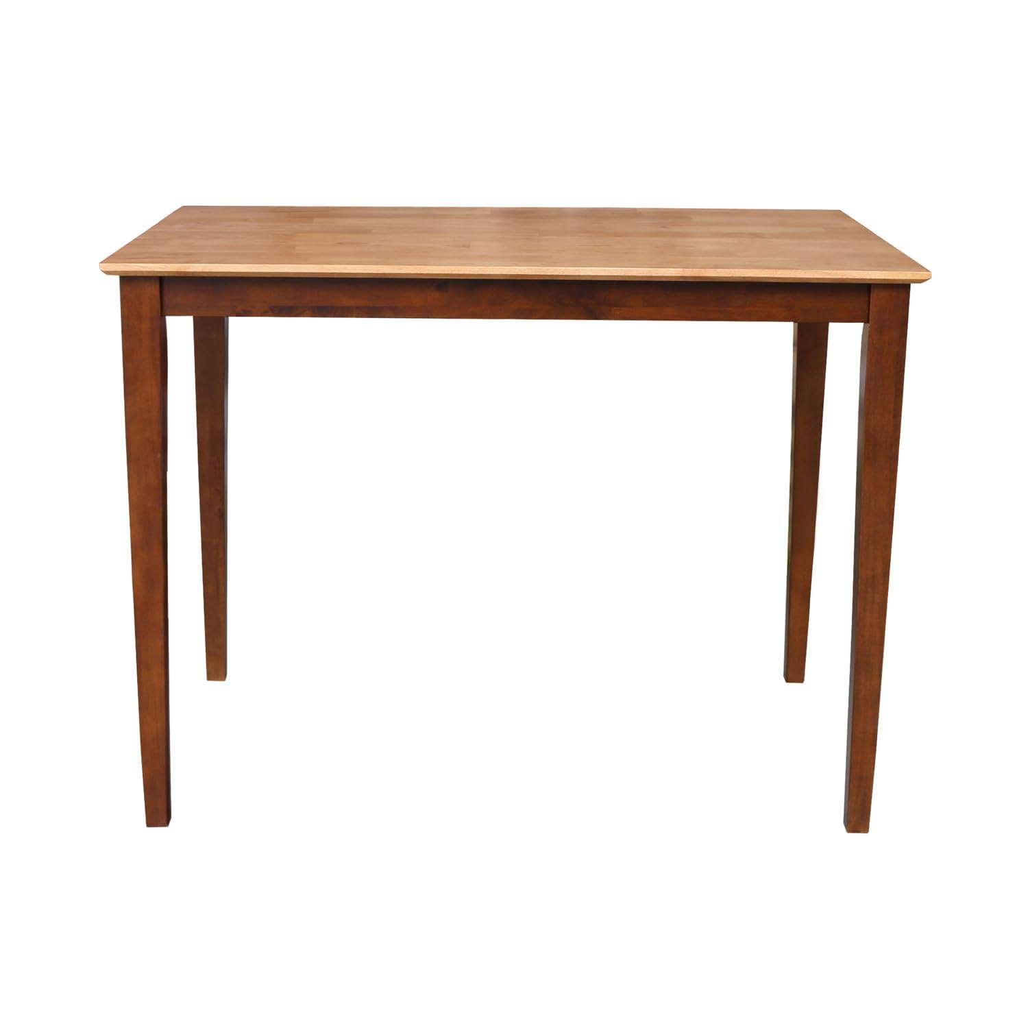 IC International Concepts Dining Table - Solid Wood Kitchen Table, Cinnamon/Espresso Finish - Perfect for Family Dinners & Entertaining Guests