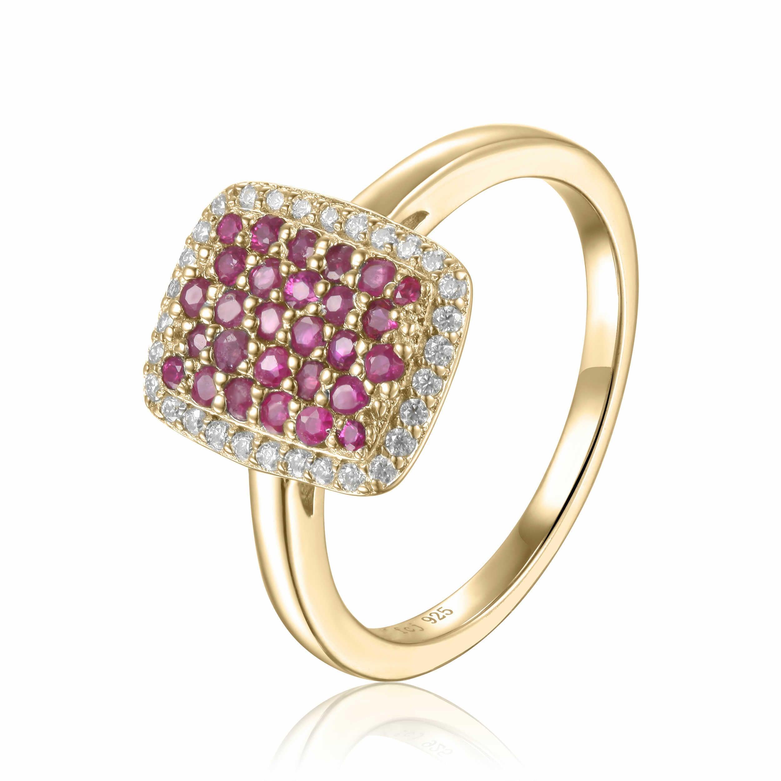 Exquisite Ruby Statement Ring for Women - Elegant & Bold Fashion Jewelry Gift for Her - Perfect for Parties, Weddings & Special Occasions