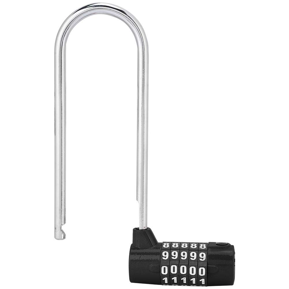 **Sonew 5-Digit Resettable Combination Padlock - Heavy Duty Alloy U-Shaped Security Lock for Gym, School, Cabinet, Locker & Storage (Black) - Ideal for Home, Office & Travel Use**