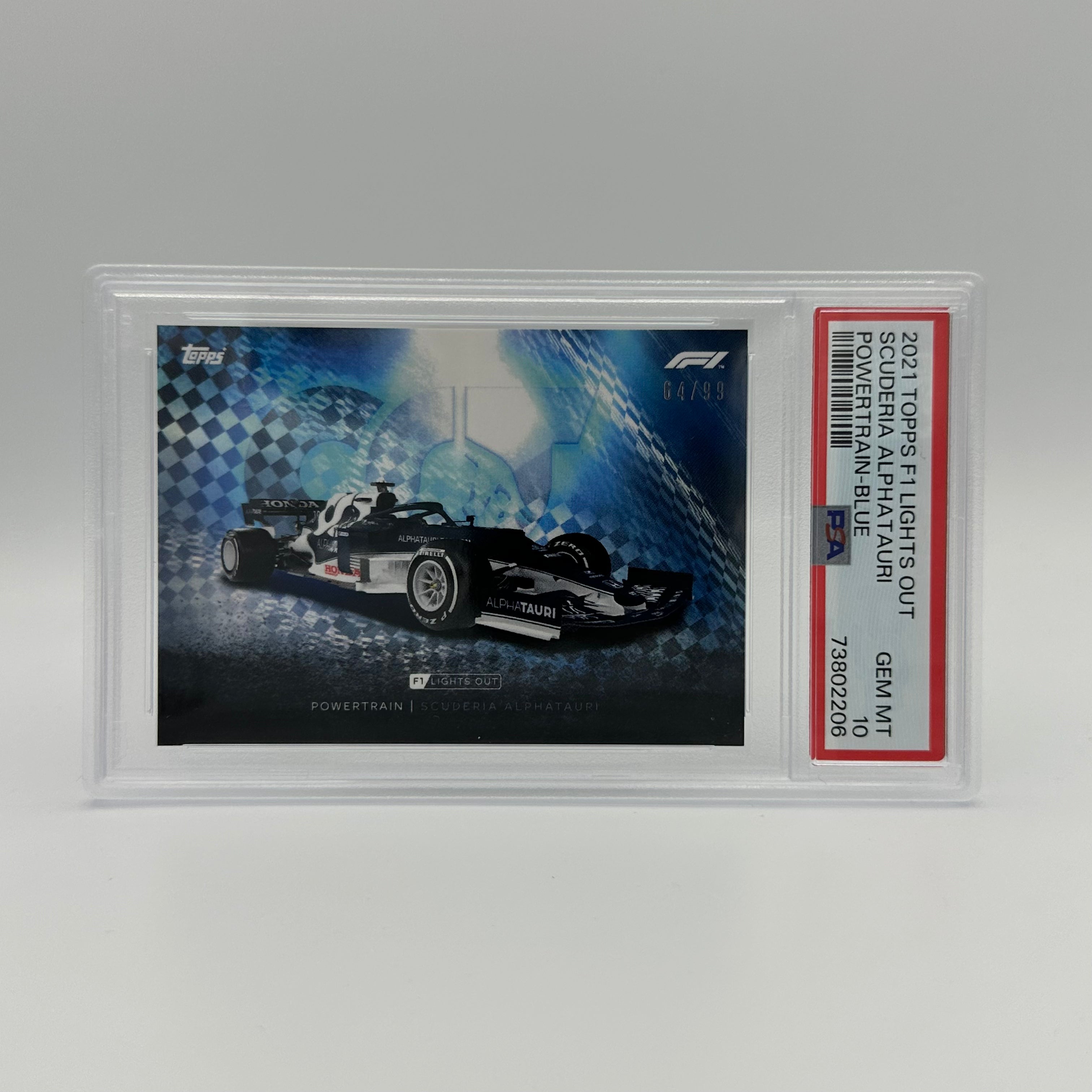 PSA 10 64/99 Scuderia AlphaTauri Powertrain Blue F1 Racing Card - Collectible Trading Card for F1 Fans & Memorabilia Enthusiasts