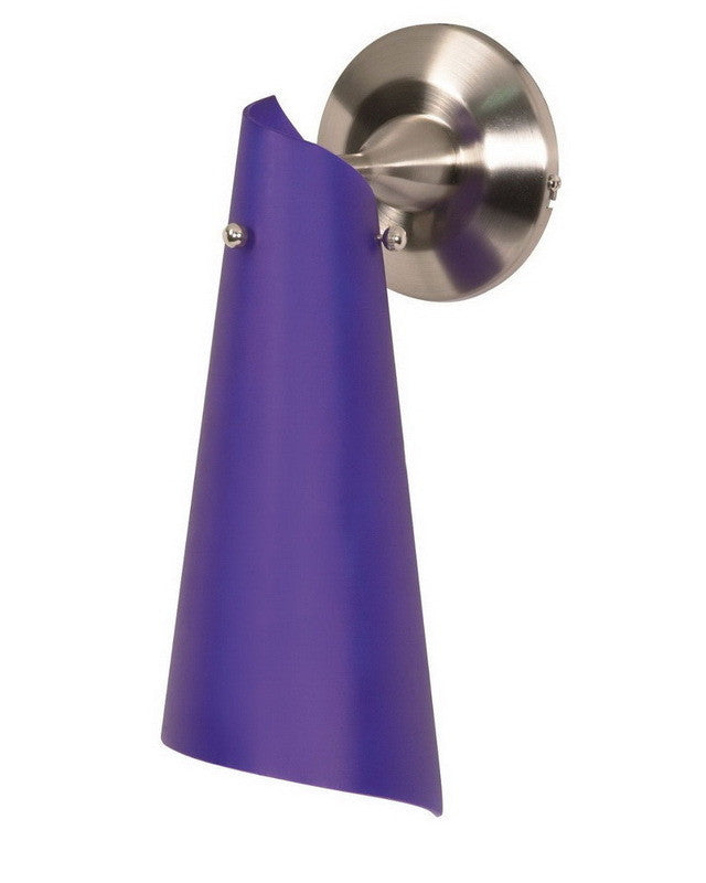 Nuvo Lighting 60 703 Brushed Nickel Wall Sconce with Cobalt Blue Twist Glass Shade - Elegant Bedroom, Hallway, or Entryway Lighting Fixture
