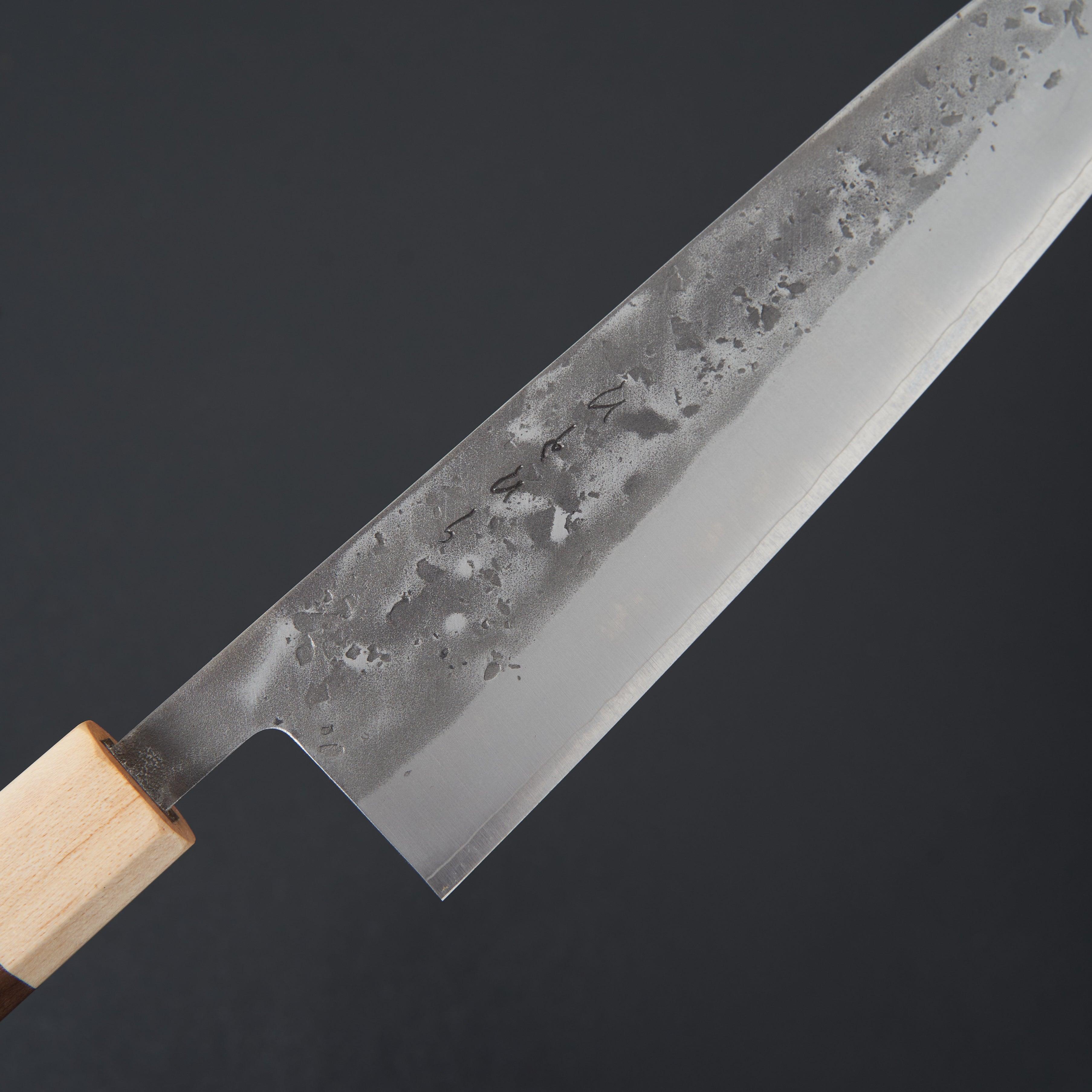 Hitohira TD SLD Nashiji Gyuto 210mm Japanese Chef Knife with Walnut Handle - Professional Kitchen Knife for Slicing, Dicing, and Meat Cutting