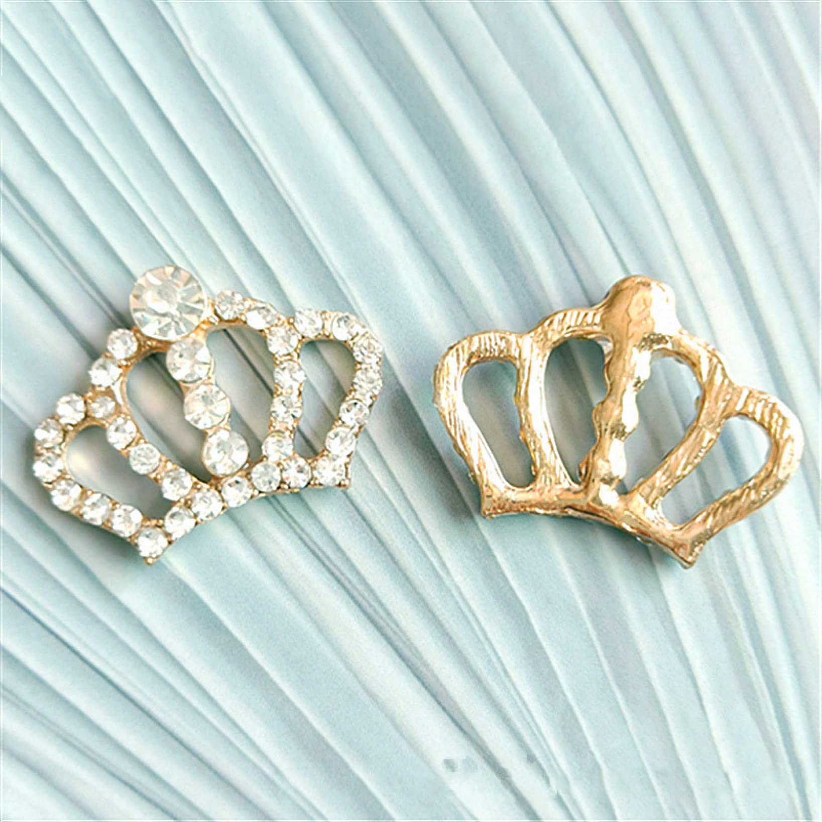 10Pcs Elegant Silver Crystal Crown Buttons for Wedding Invitations, DIY Scrapbooking & Craft Decorations - Perfect for Bridal Accessories, Gift Wrapping & Home Decor Projects