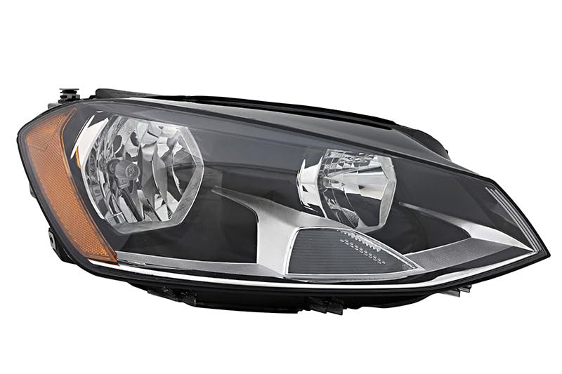 2014-2017 Volkswagen Golf & 2014-2016 GTI Right Passenger Side Halogen Headlight Replacement - Perfect for Night Driving, Foggy Conditions & Enhanced Road Visibility