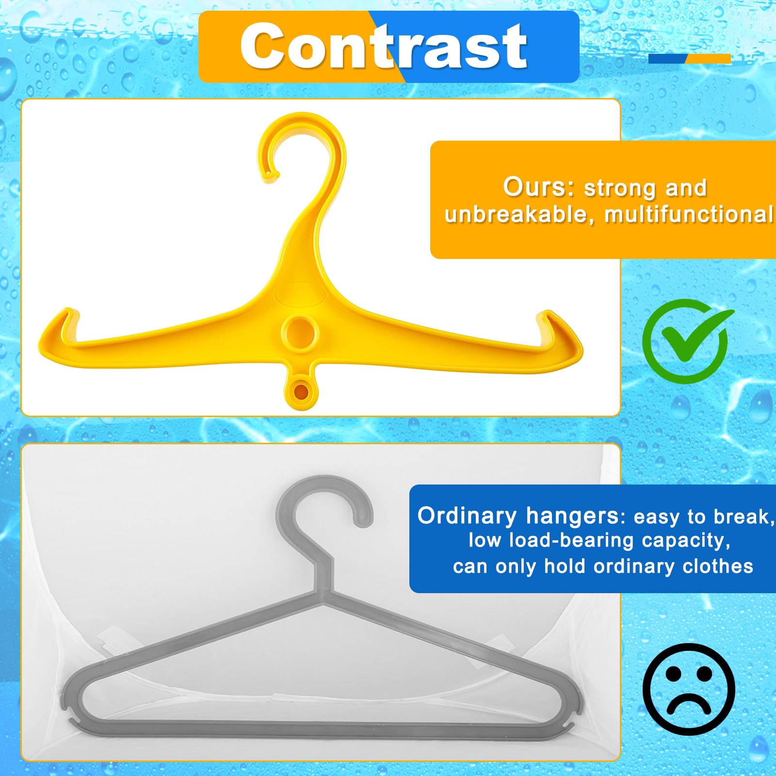 6-Piece Scuba Diving Gear Hanger Set - BC Regulator & Wetsuit Hanger with DIN Threads, Tactical Vest Hanger for Dry Clothes & BCD Side Hanging - Perfect for Scuba Diving, Snorkeling & Water Sports Equipment Storage