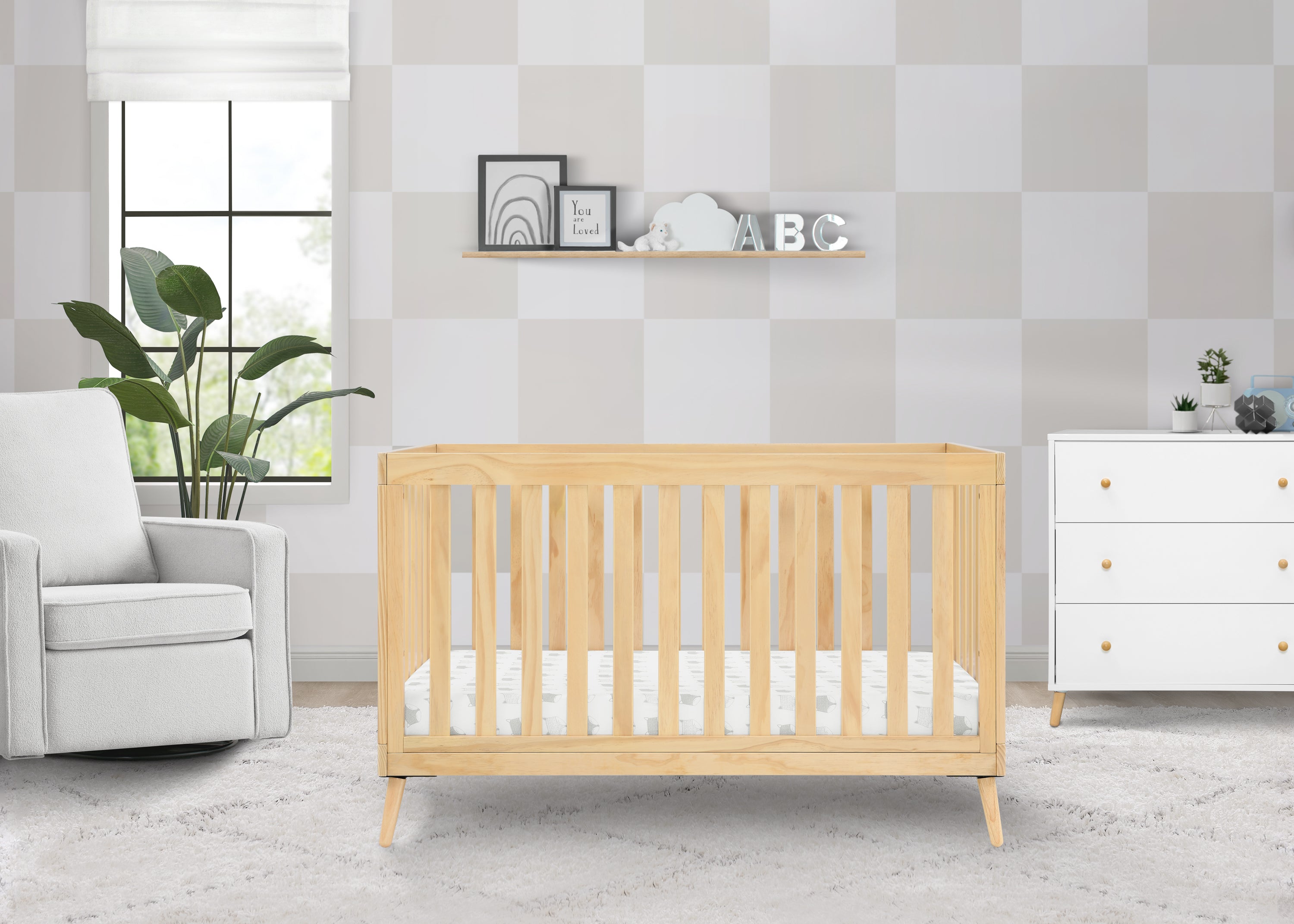 Essex 4-in-1 Convertible Baby Crib - Toddler Bed, Daybed & Full-Size Bed Conversion - Safe Nursery Furniture for Newborns & Kids - Perfect for Bedrooms, Daycare & Guest Rooms