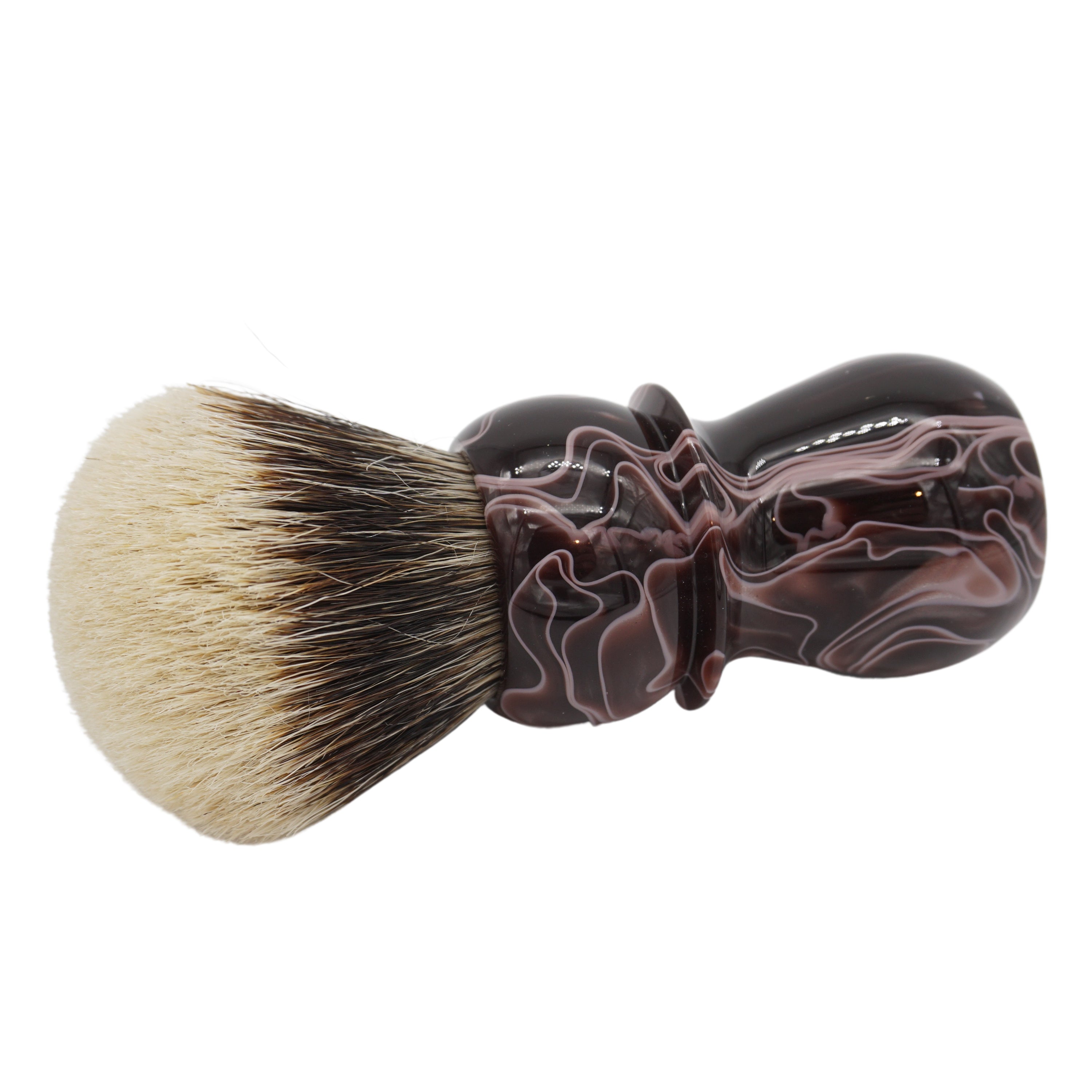 AP Shave Co. 28mm Gelousy SHD Bulb Two Band Badger Shaving Brush - Premium Brown Shave Brush for Men - Perfect for Wet Shaving, Lathering Creams & Grooming Kits