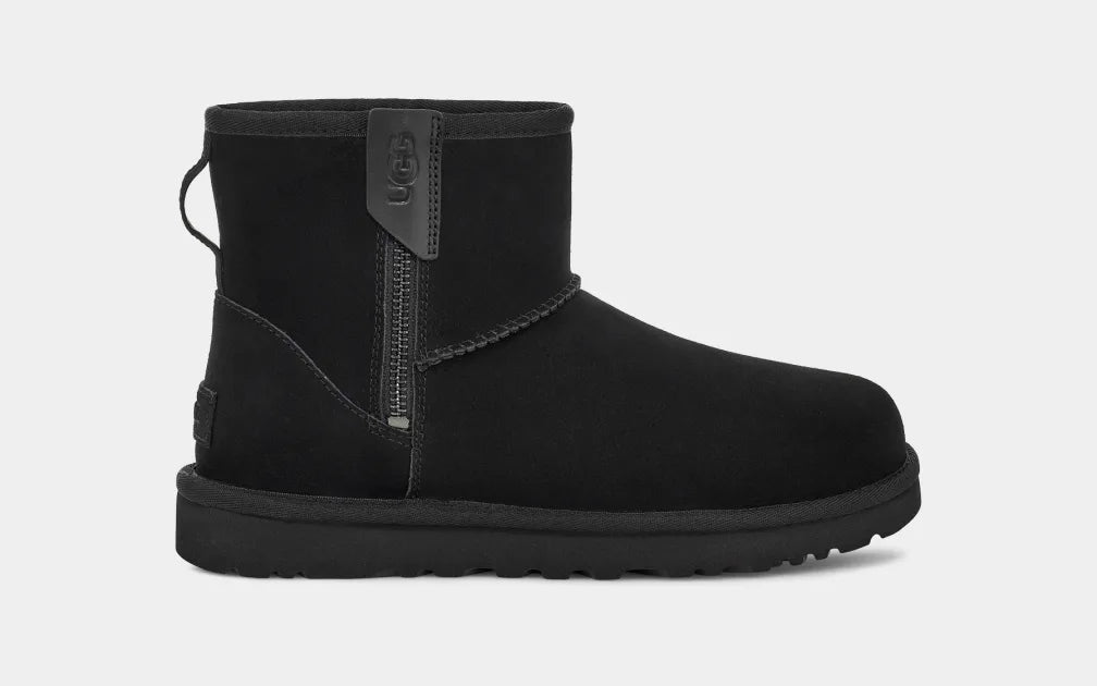 UGG Classic Mini Bailey Zip Boots for Women - Genuine Sheepskin Winter Boots with Zipper | Cozy & Stylish for Cold Weather, Snow, and Casual Outfits
