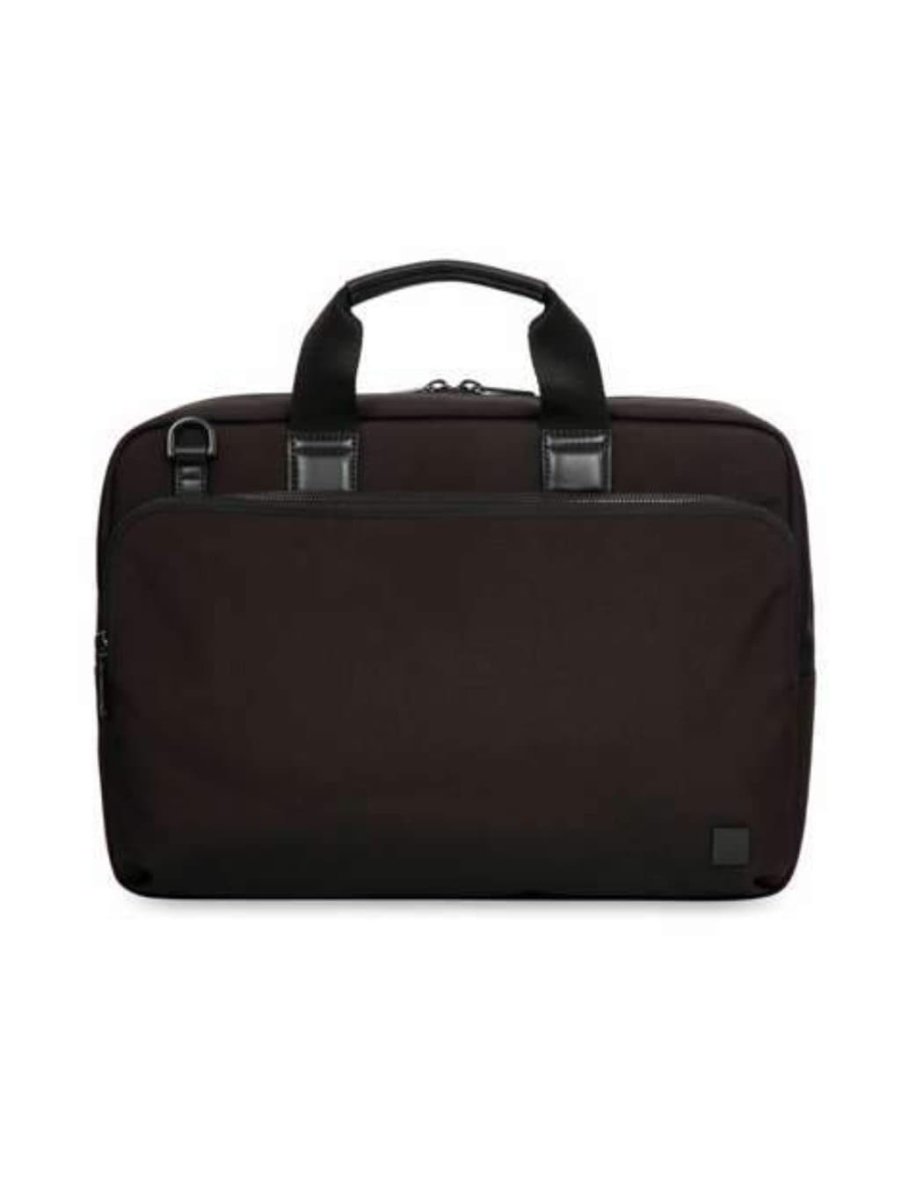 Knomo Maxwell 15 Inch Slim Briefcase Messenger Bag for Men - Professional Laptop Bag for Work & Travel - Water-Resistant Business Bag with Multiple Pockets - Perfect for Office, Commute & Business Trips (Black)