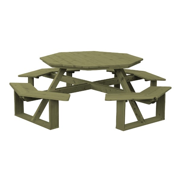 Premium Western Red Cedar Octagon Walk-In Dining Table - Outdoor Patio, Garden, and Backyard Furniture for Entertaining