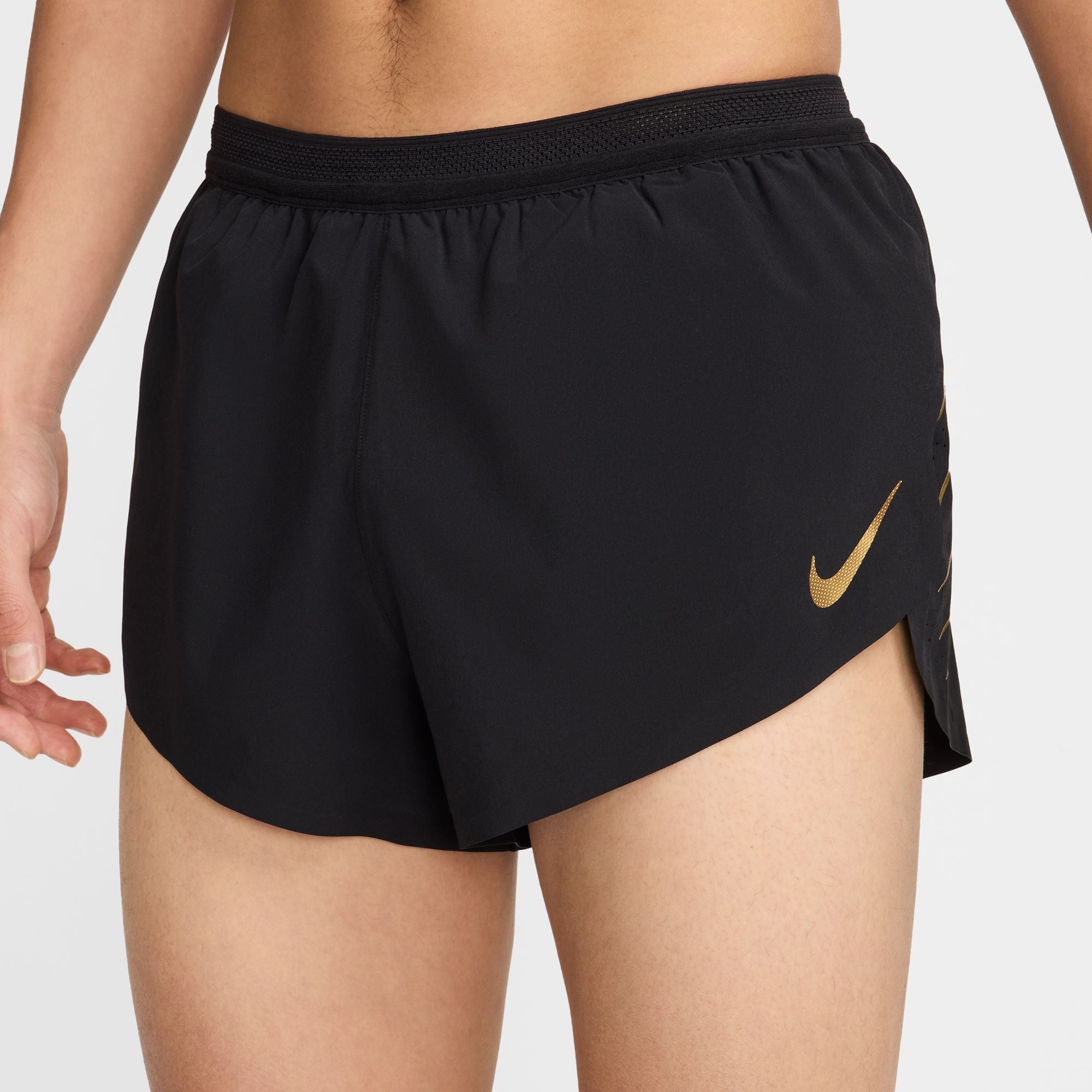 Men's Aeroswift x Jakob Dri FIT ADV 2 Lined Running Shorts - Breathable Quick-Dry Athletic Shorts for Men, Black/Metallic Gold - Perfect for Running, Gym Workouts & Outdoor Sports
