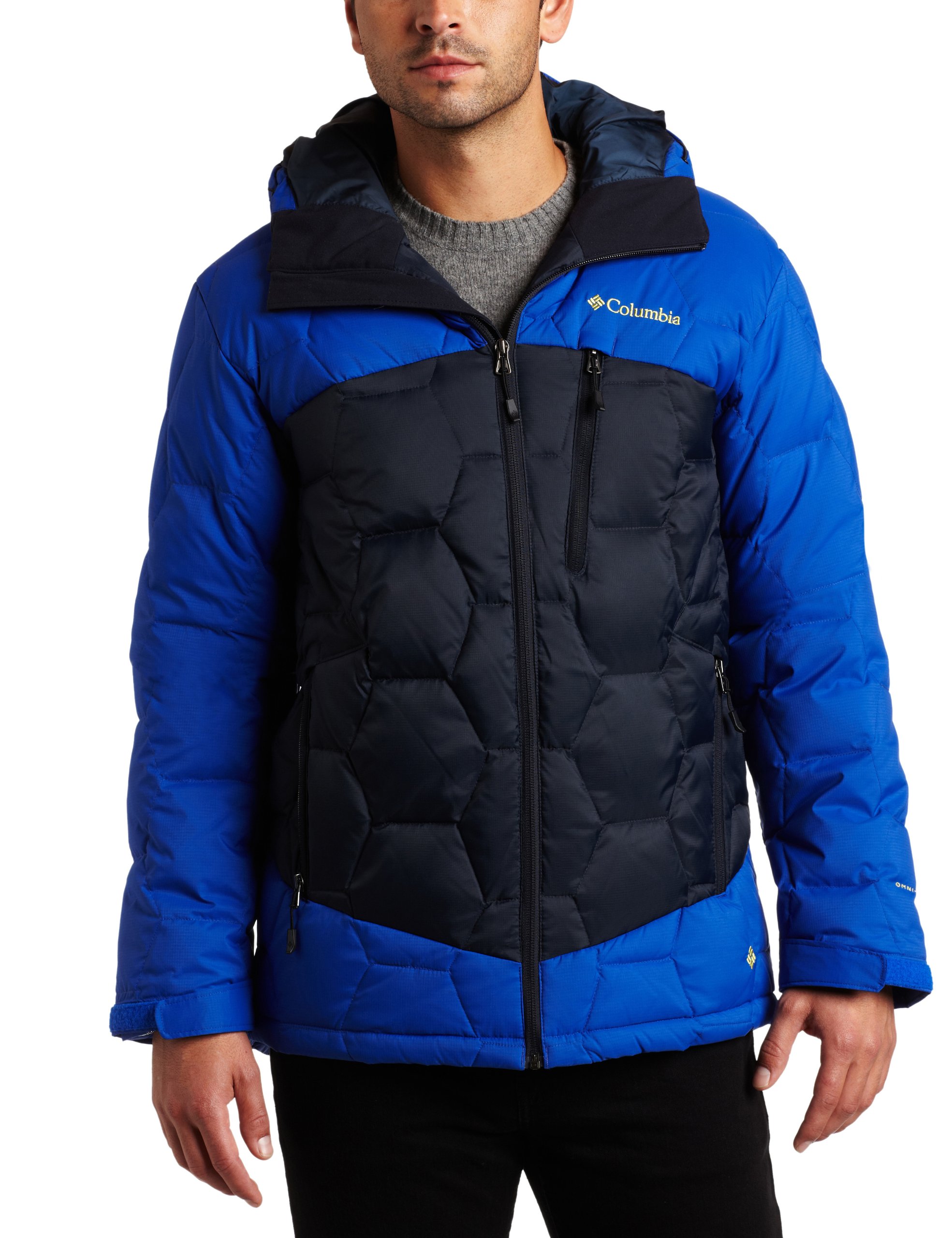 Columbia Men's Hexaholic Down Jacket - Lightweight Warm Winter Coat for Outdoor Activities, Hiking & Travel | Water-Resistant Insulated Puffer Jacket