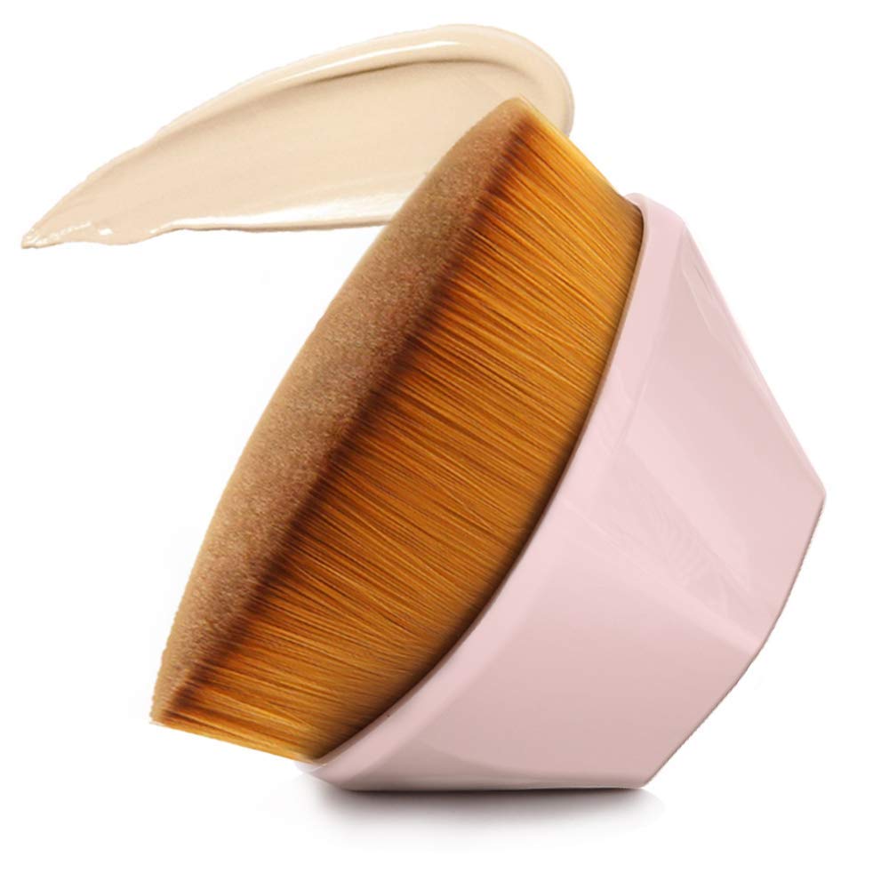 Sunaina Professional Makeup Foundation Brush - Liquid, Powder & Cream Blending Brush with Soft Nylon Bristles for Flawless Application | Includes Protective Case | Perfect for Everyday Makeup, Contouring & Professional Use (Pack of 1)