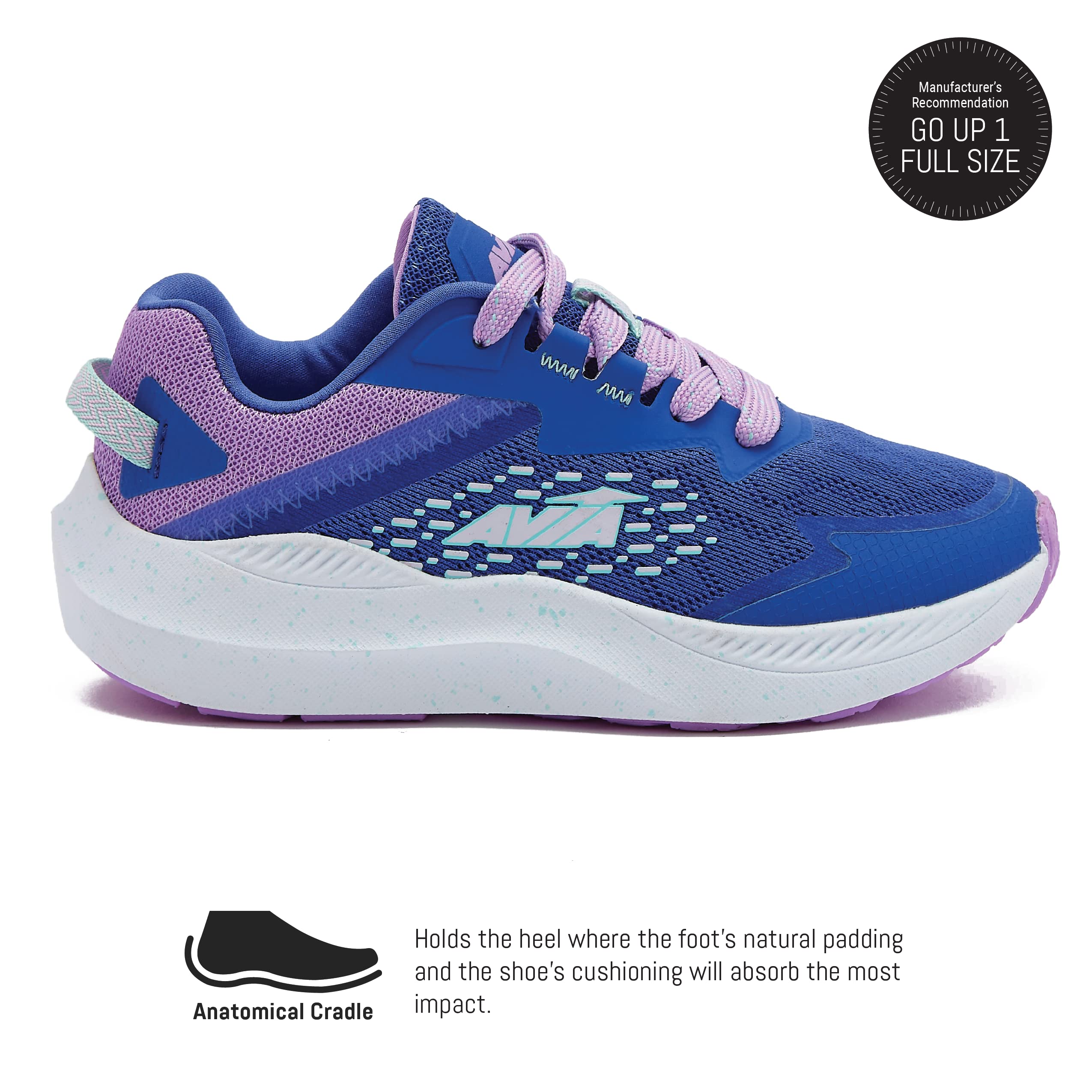Avia Avi-Storm Girls' Sneakers - Lightweight Tennis, Athletic & Running Shoes for Toddler, Little & Big Kids (Sizes 11-6) - Perfect for School, Sports & Playtime