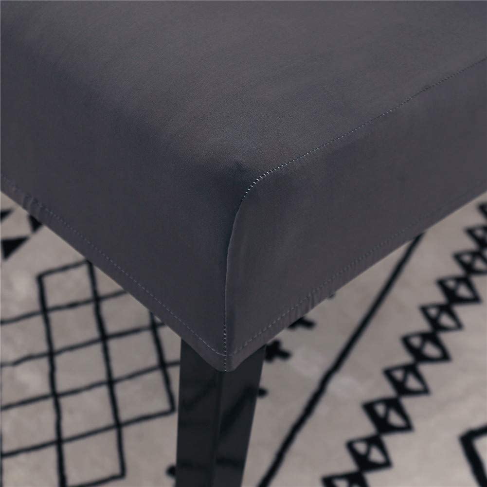 Stretch Dining Chair Covers Set of 6 - Washable Polyester Slipcovers for Kitchen, Hotel & Wedding Chairs - High Back Seat Protectors (Gray) - Perfect for Home Decor, Restaurant Use & Special Events