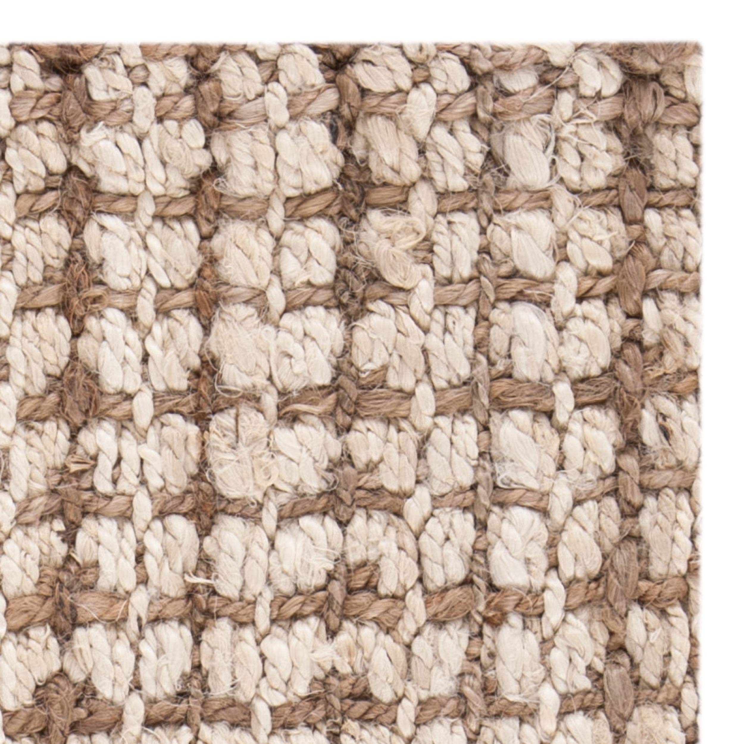 SAFAVIEH Handmade Jute Area Rug 5' x 8' - Natural Fiber Farmhouse Rug in Ivory & Light Brown, Non-Slip Braided Floor Mat for High Traffic Living Room, Bedroom, Dining Room | Rustic Home Decor & Cozy Interior Design (NF186B)