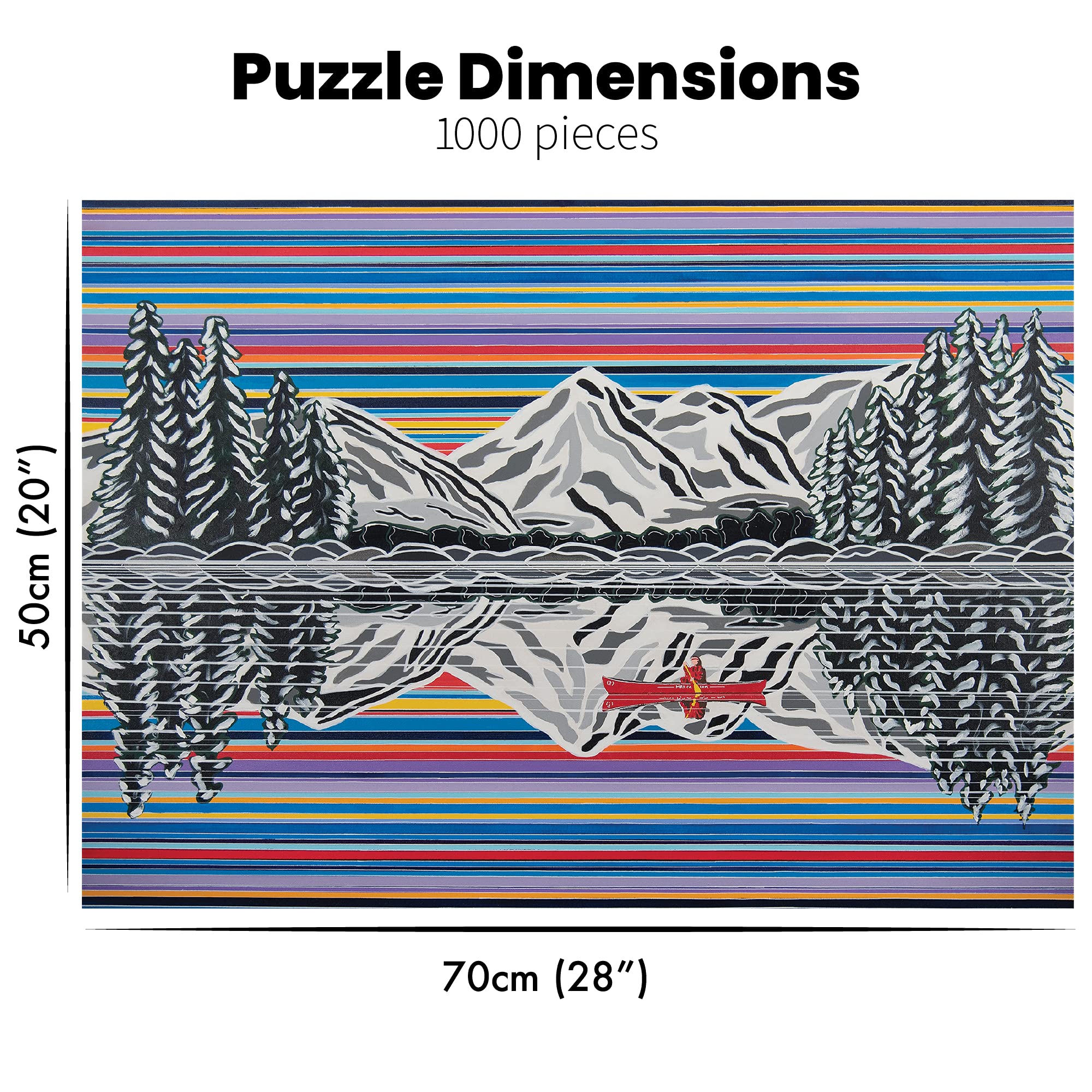 PuzzQuest 1000-Piece Snowy Reflection Fine Art Jigsaw Puzzle for Adults & Teens - Perfect for Family Game Nights & Winter-Themed Home Decor