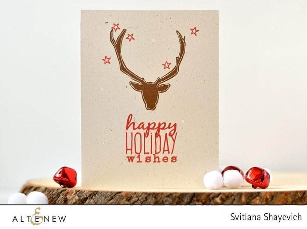 Festive Silhouettes Stamp Set for Card Making & Scrapbooking - Christmas, Birthday, DIY Craft Projects