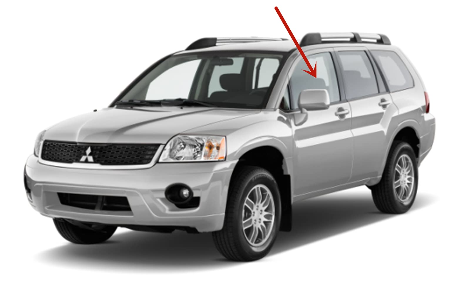 Replacement Left Side Front Door Window Glass for Mitsubishi Endeavor 2004-2011 - Perfect Fit, Durable Auto Part for Car Window Repair & Replacement