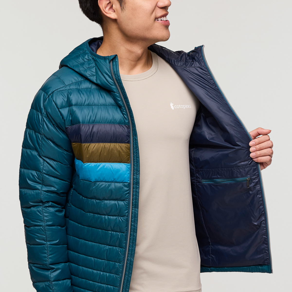 Cotopaxi Fuego Down Hooded Jacket for Men - Lightweight Water-Resistant Winter Coat with Adjustable Hood - Perfect for Hiking, Camping & Outdoor Adventures