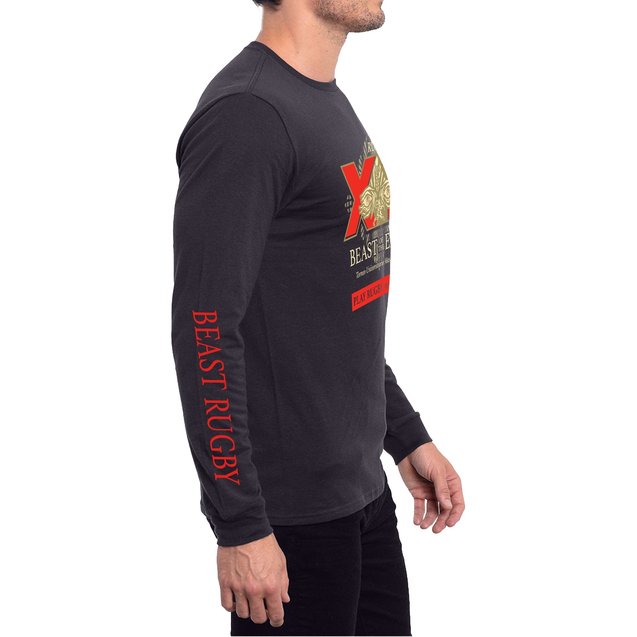 BOE '25 Dos Beast Long Sleeve T-Shirt for Men - Trendy Graphic Tee with Cool Print - Perfect for Streetwear, Casual Outfits & Gym Wear