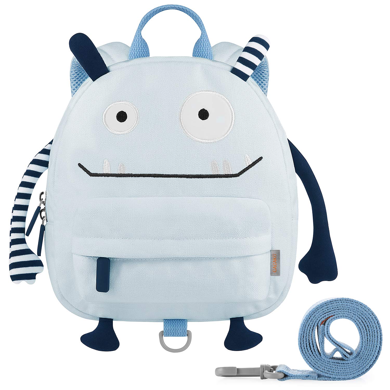 GAGAKU Mini Toddler Backpack for Girls 1-3 Years, Anti-Lost Preschool Backpack with Safety Leash - Light Blue | Cute Small Kids Bookbag for Daycare, Travel & Outdoor Activities