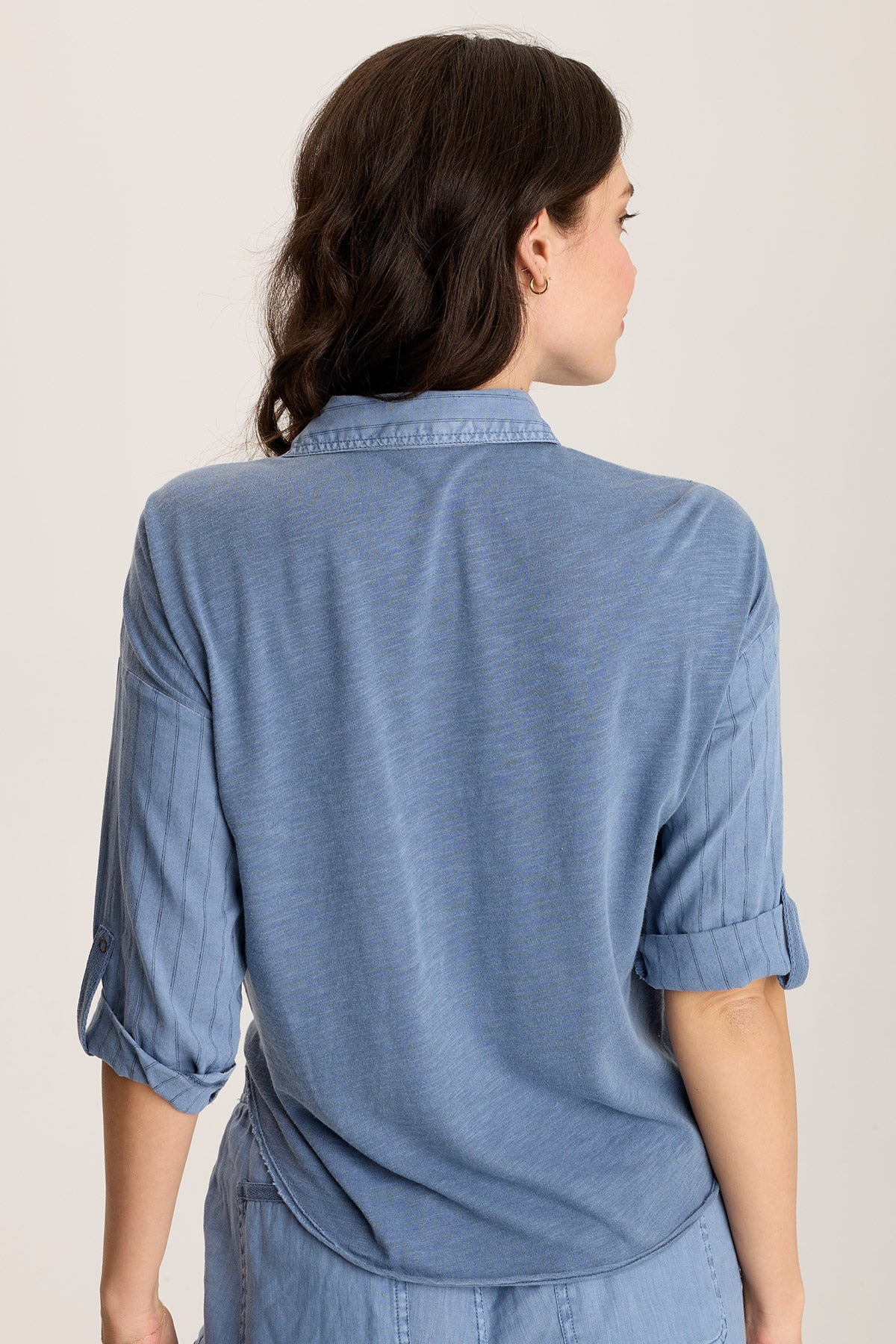 Kato Tie Front Women's Blouse with Flap Pockets - Casual & Office Wear for Spring & Summer