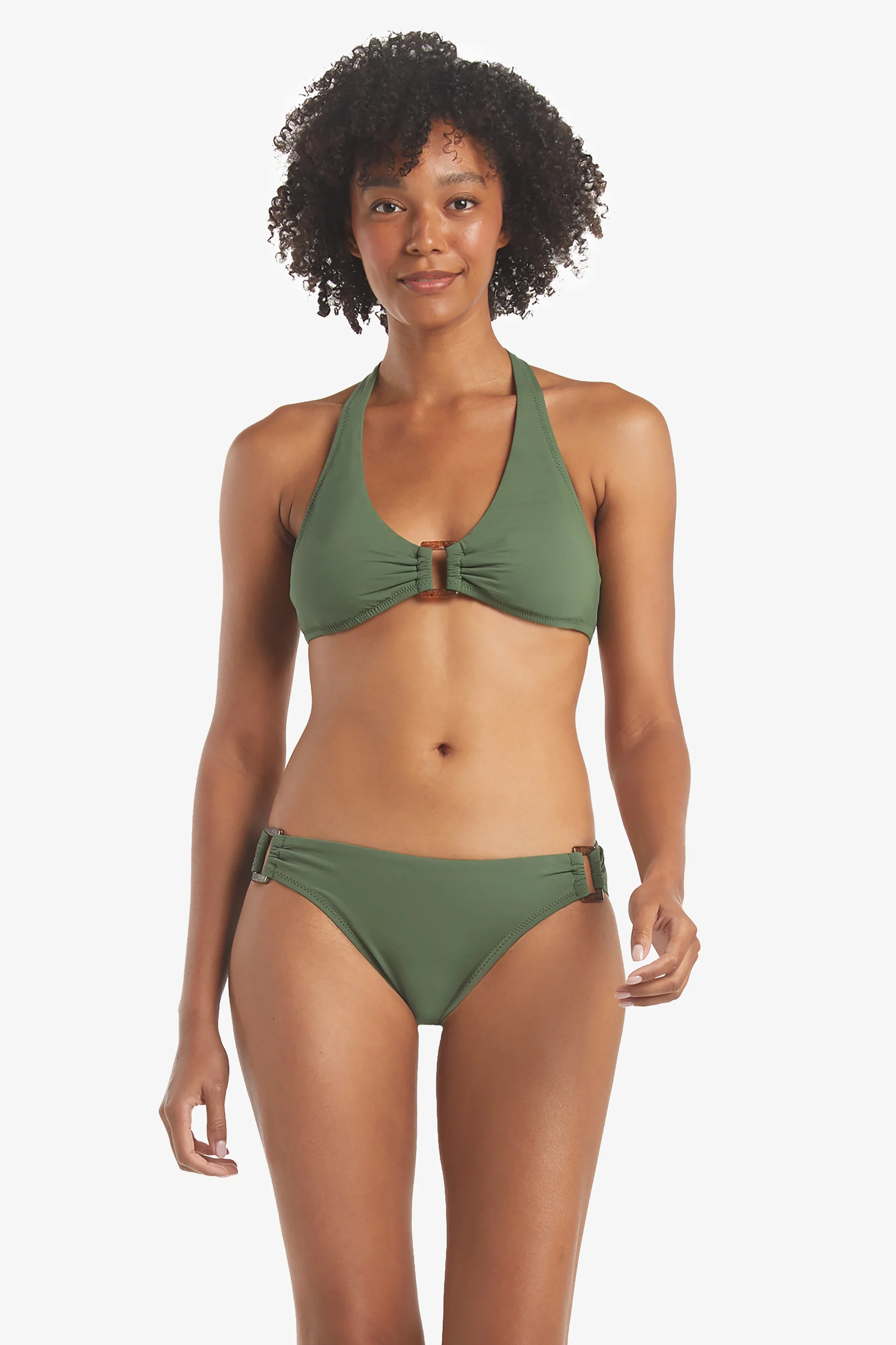 Textured Tortoise Halter Top - Stylish Women's Casual Wear for Summer Outings and Beach Vacations
