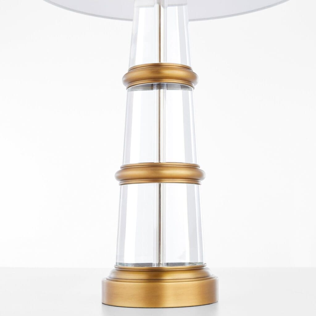Cyan Design 11713 Bellamy Table Lamp - Elegant Crystal & Brass Base for Living Room, Bedroom, or Office Decor | Modern Lighting Fixture for Home & Workspace